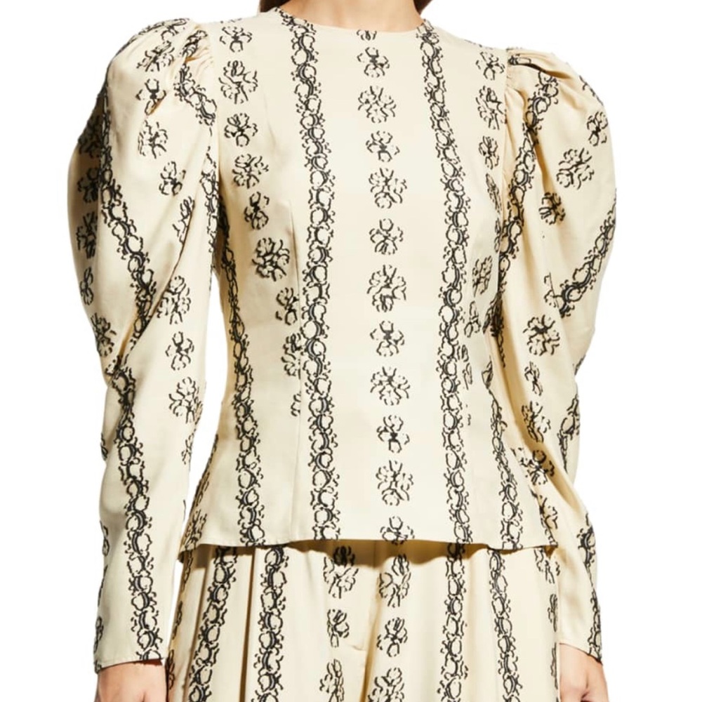 Layla Embroidered Silk-Blend Blouse